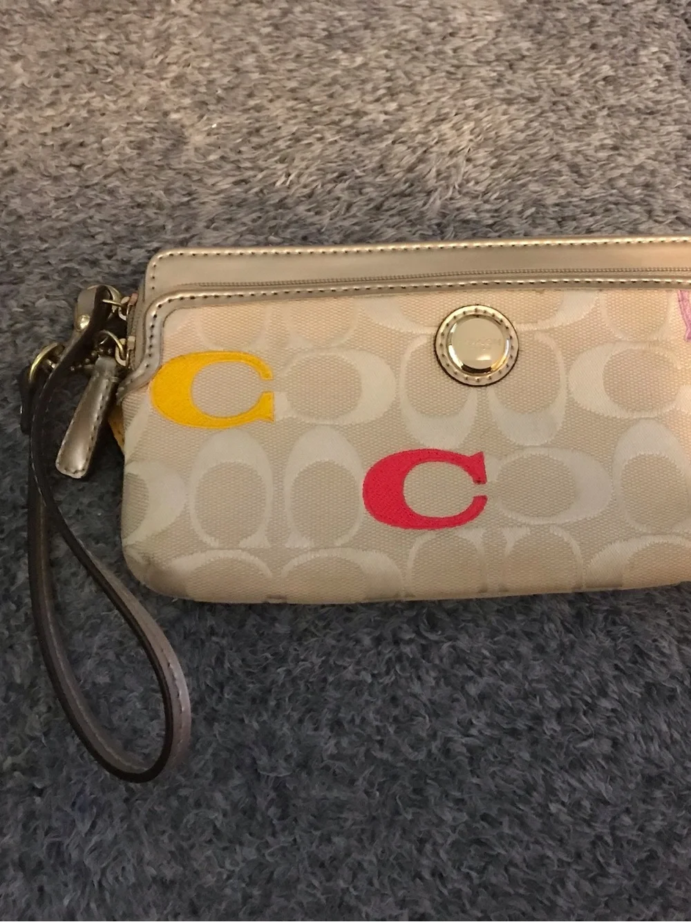 Coach Signature C Color Print Wristlet